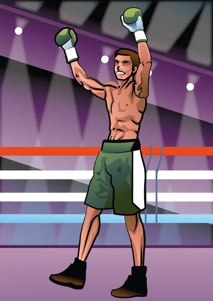 ボクシングのユニフォームを着た男のベクトルイラスト — ストックベクタ