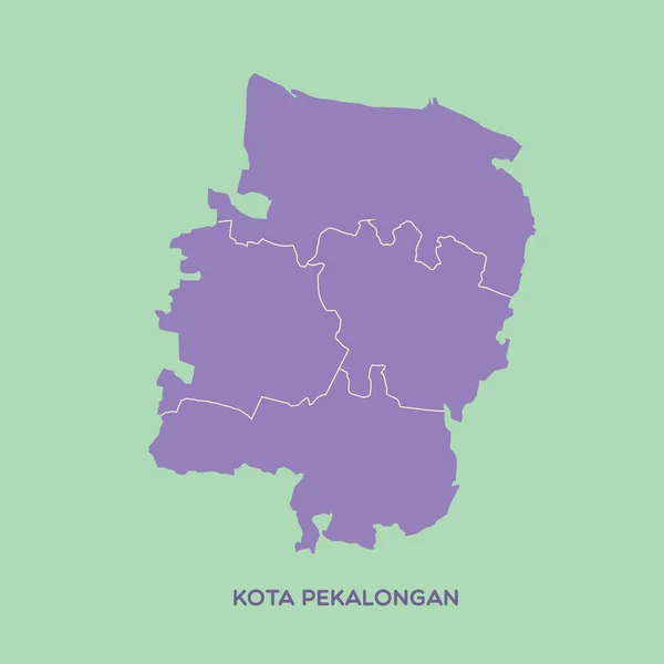 Ilustrasi Warna Vektor Dari Peta - Stok Vektor