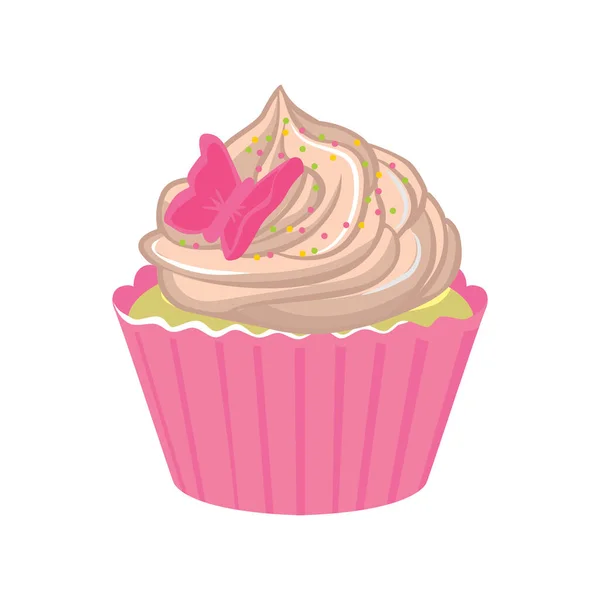 Vektor Illustration Von Cupcake — Stockvektor