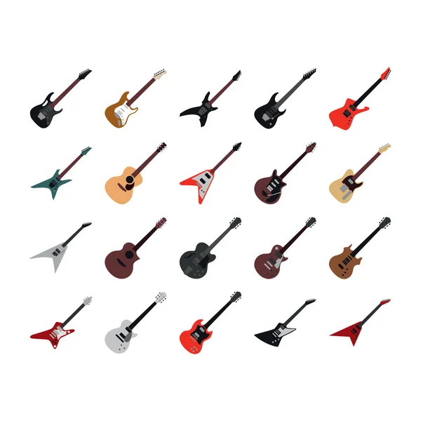 Vector Conjunto Instrumentos Música — Vector de stock