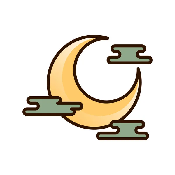 Луна Иконкой Полумесяца — стоковый вектор