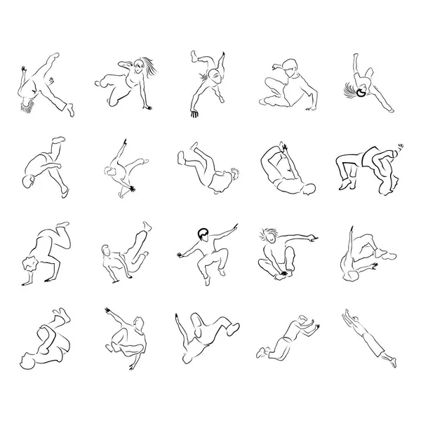 Vector Conjunto Iconos Deportivos Dibujados Mano — Archivo Imágenes Vectoriales