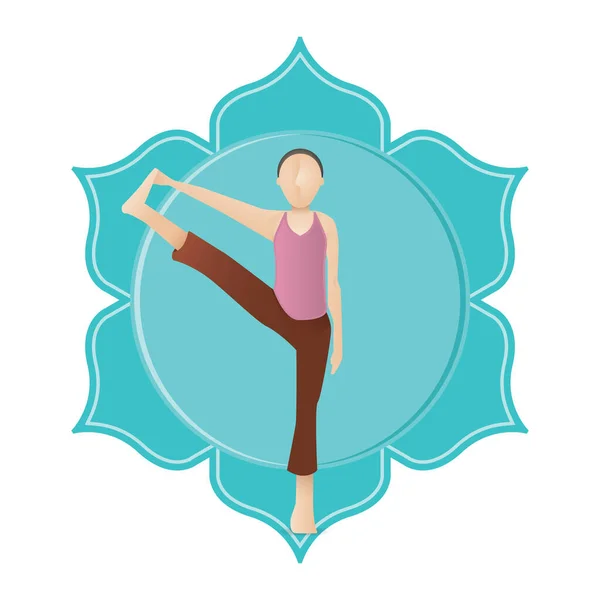 Yoga Vector Ilustración Icono Elemento Fondo — Vector de stock