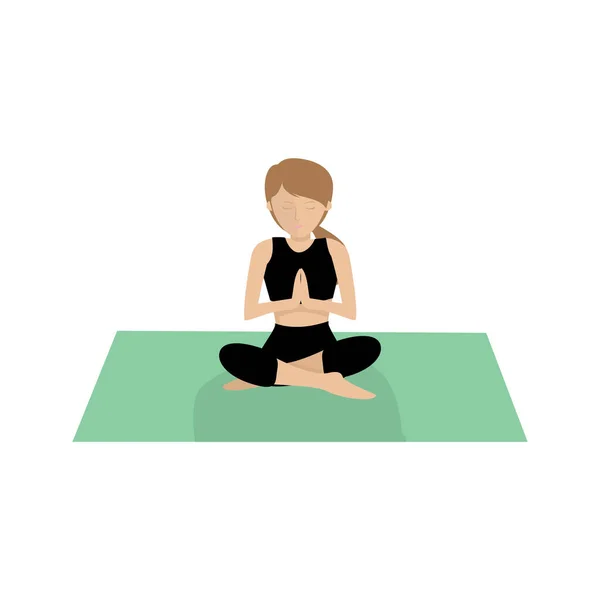 Posa Yoga Illustrazione Vettoriale — Vettoriale Stock