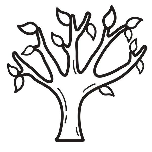 Silhueta Árvore Fundo Branco —  Vetores de Stock