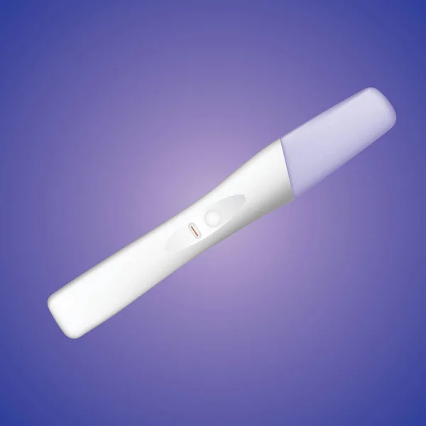 Schwangerschaftstest Mit Einem Thermometer Auf Hellem Hintergrund — Stockvektor
