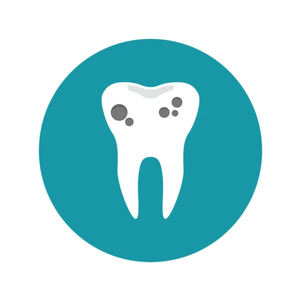 Illustrazione Vettoriale Icona Dentale — Vettoriale Stock