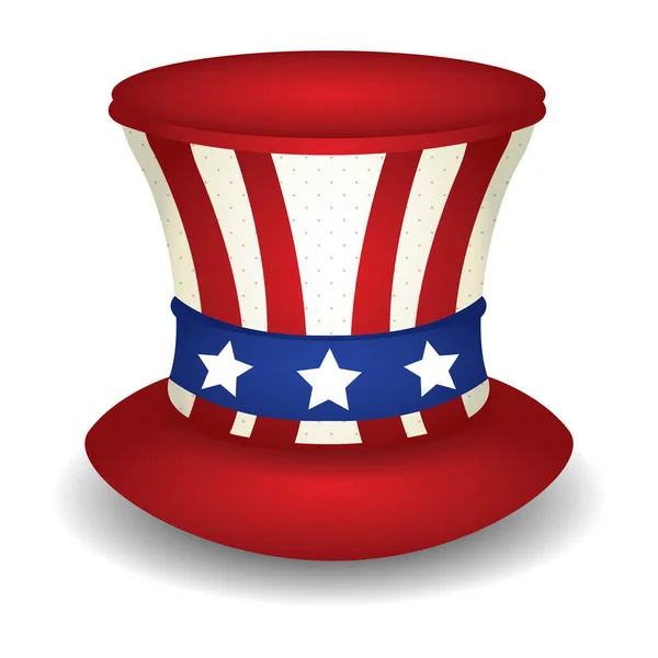 Usa Flag American Patriotic Hat Vector Illustration — Stock Vector