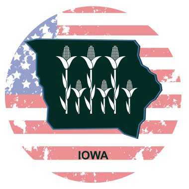 Ulusal sembollü Amerikan teması için renkli vektör illüstrasyonu