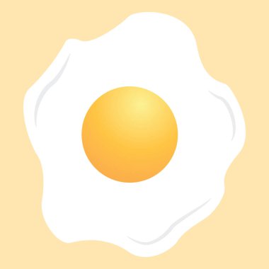 Sarı arkaplanda düz bir yumurta simgesi