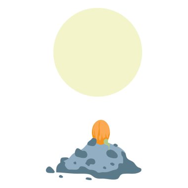 Çizgi film dağ manzarasının vektör çizimi