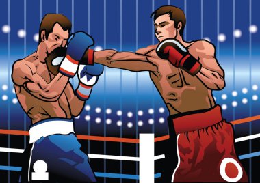 Şehrin arka planında boks takımı var.