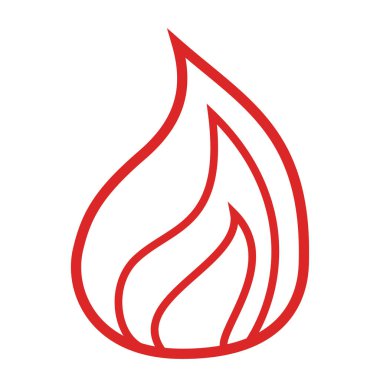 ateş alev ikonu vektör illüstrasyonuName 