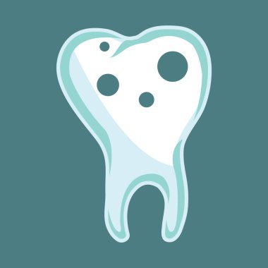 Diş düzlüğü simgesi, vektör illüstrasyonu