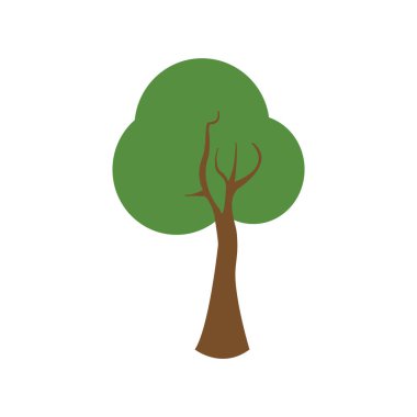 ağaç simgesi vektör illüstrasyonu