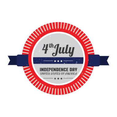 Ulusal sembollü Amerikan teması için renkli vektör illüstrasyonu