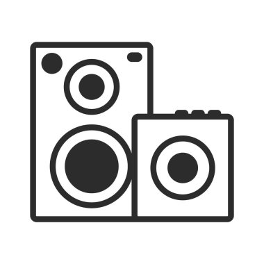 Ses hoparlörleri simgesi. vektör illüstrasyonu