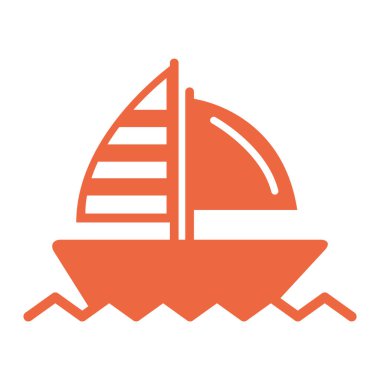 tekne ikonu vektör illüstrasyonu