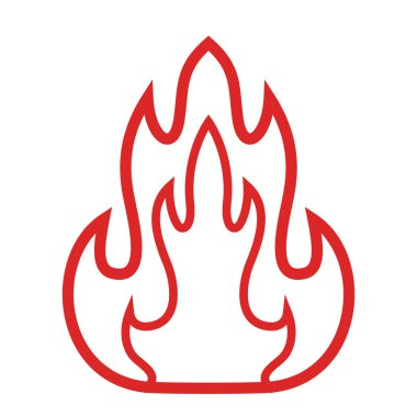 ateş alev ikonu vektör illüstrasyonuName 