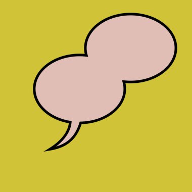 Konuşma baloncuğu simgesinin vektör çizimi