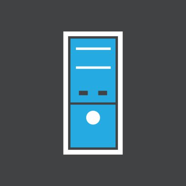 Bilgisayar simgesi, vektör illüstrasyonu. düz tasarım biçimi