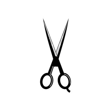 Makas simgesi. vektör illüstrasyonu