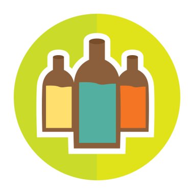 Tek bira ikonunun vektör illüstrasyonu