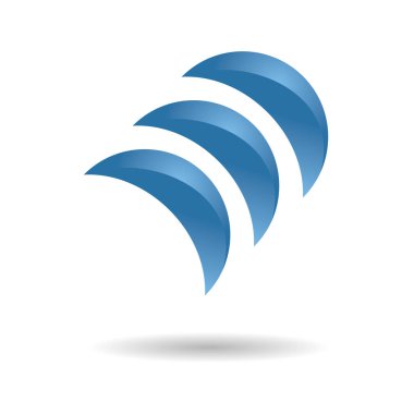 soyut mavi parlak logo simgesi vektör illüstrasyonuName