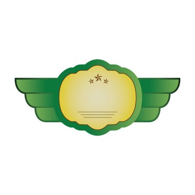 yeşil vektör etiketi. eps10