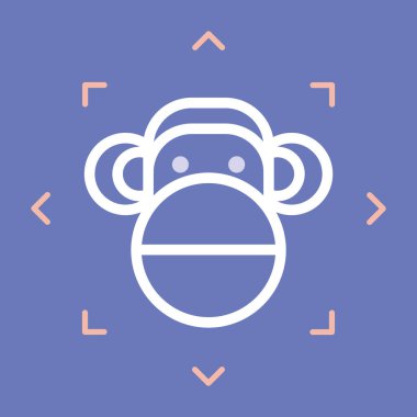 Bebeğin basit düz simgesinin vektör çizimi