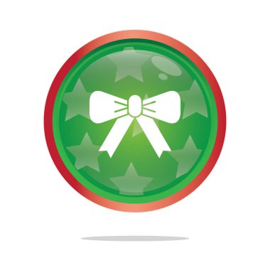 Noel çelengi ikon vektör illüstrasyonu