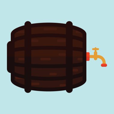 Bir fıçı bira. vektör illüstrasyonu