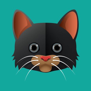 kedi işaret simgesi vektör illüstrasyonu 