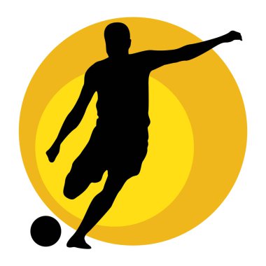 Bir futbolcunun silueti