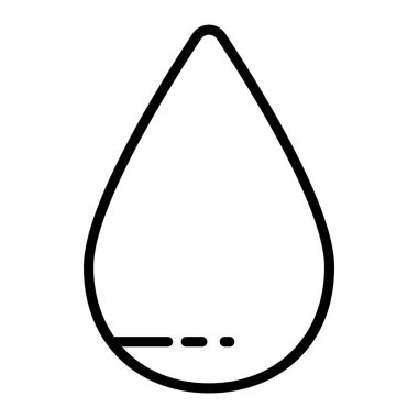 Bir damla simgesinin vektör illüstrasyonu