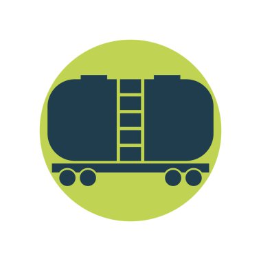 Beyaz arkaplanda vagonun vektör simgesi