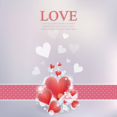 Stilize sancak aşkı konsepti, vektör illüstrasyonu