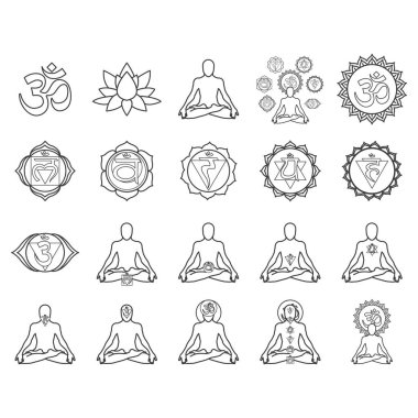 Yoga yapan kız renk vektörü çizimi yapıyor