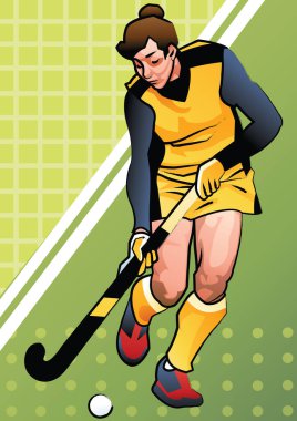 Beyzbol ceketli bir kadının vektör çizimi