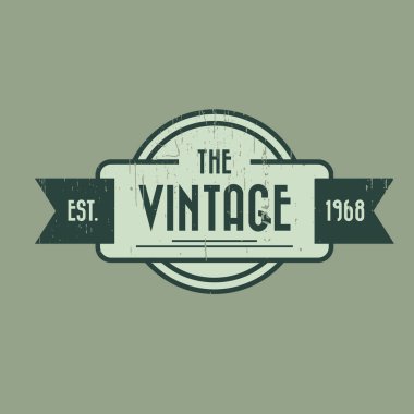Metin ve etiketli vintage etiket