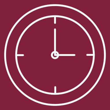 Saat simgesi vektör illüstrasyonu