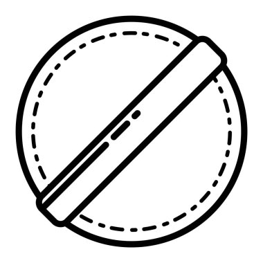 vektör, siyah ve beyaz çizgi film mutfak simgesi