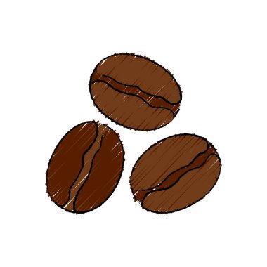 Beyaz arka planda izole kahve çekirdekleri