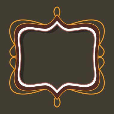 Retro süslemeli vektör çerçevesi