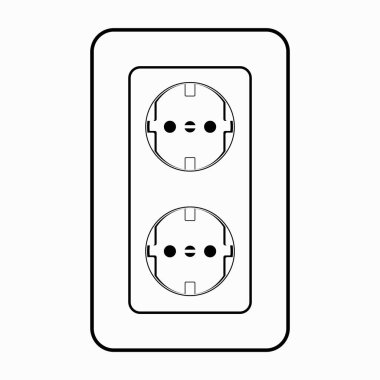 elektrik dolgu simgesi, vektör illüstrasyonu
