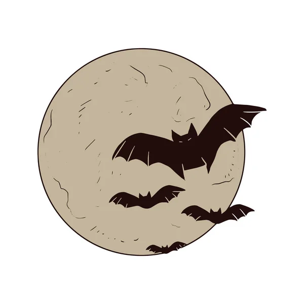 Halloween Gruselige Fledermaus Vektorillustration — Stockvektor