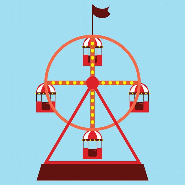 Carrusel Circo Parque Atracciones Ilustración Vectorial — Vector de stock