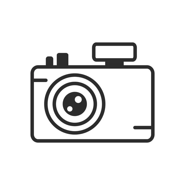 カメラのアイコン ウェブのための写真レンズベクトルのアイコンのフラットイラスト — ストックベクタ