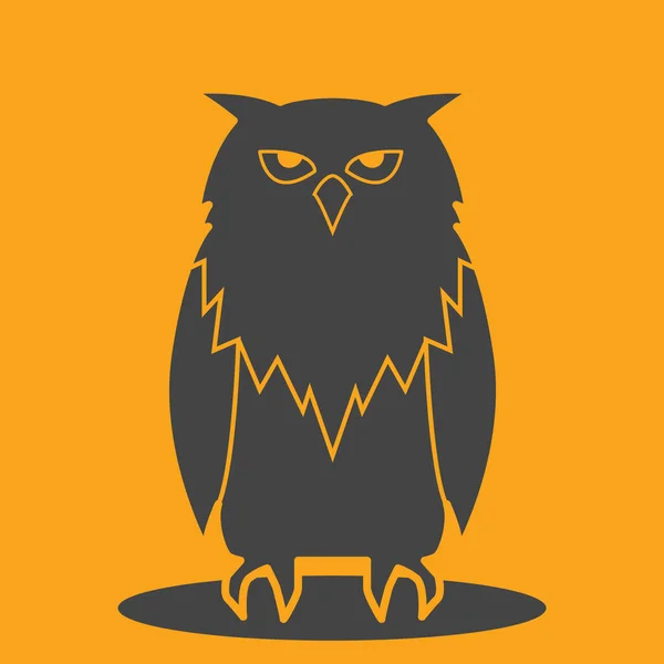 Owl Web Icon Vector Illustration — Stock Vector