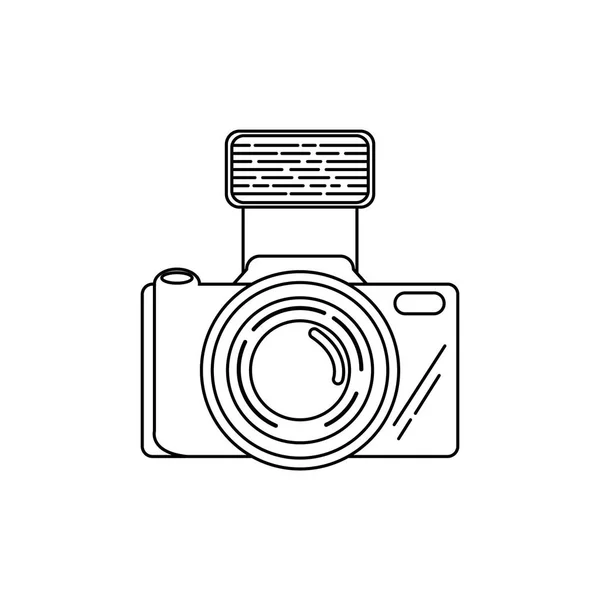 Kamera Ikon Vázlat Illusztráció Fotografikus Vektor Ikonok Web — Stock Vector